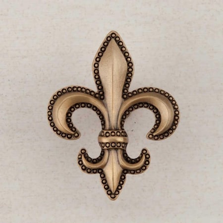 Acorn Mfg Artisan Collection Fleur - De - Lis Knob, Museum Gold DQDGP